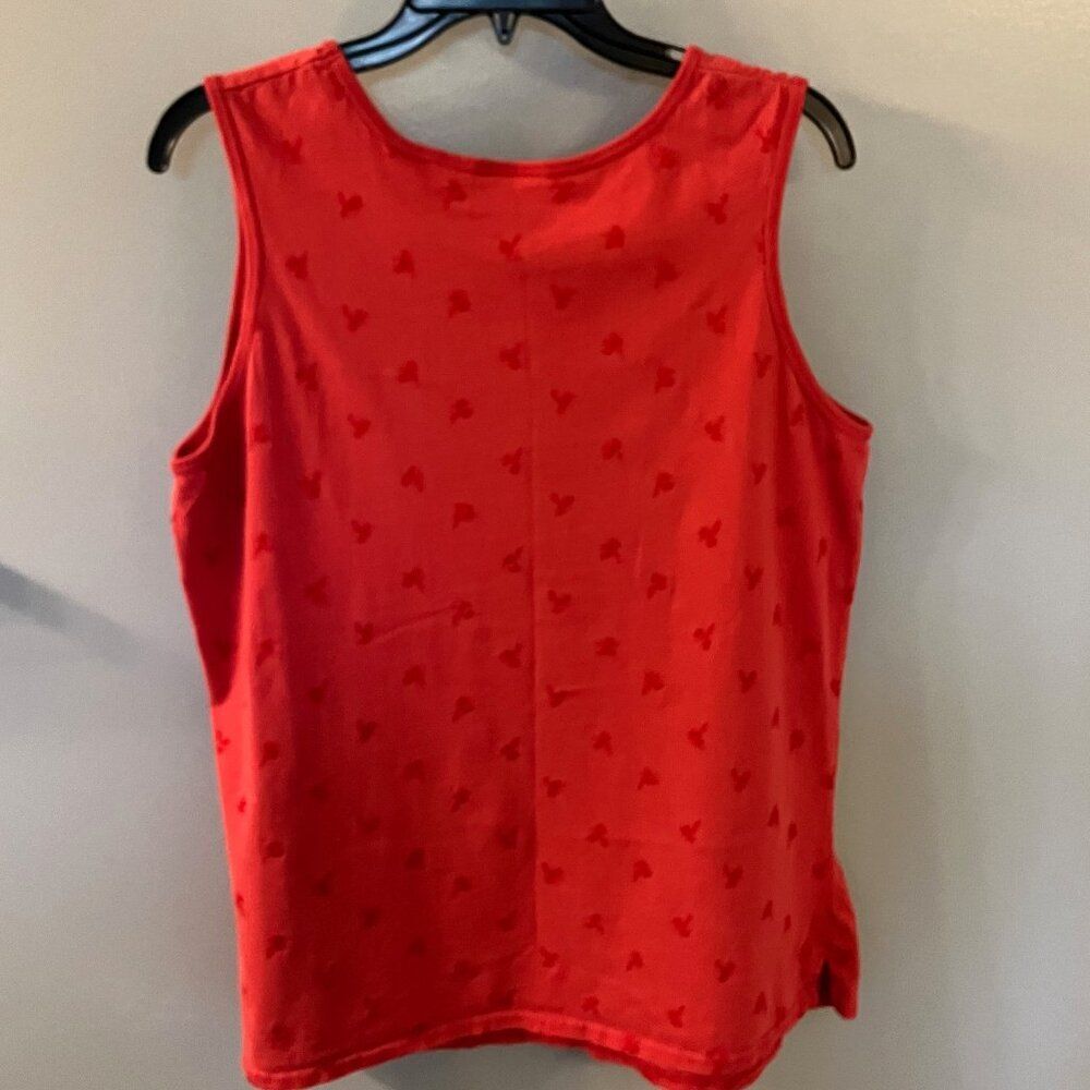 Basic Editions Plus Red Embroidered Tank Top Size 2X - Picture 6 of 6